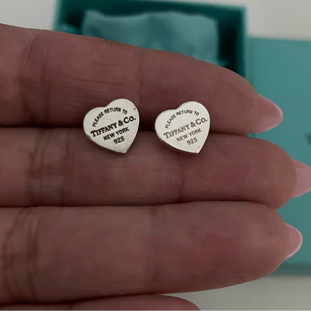 Tiffany & Co Mini Heart Tag Stud Earrings